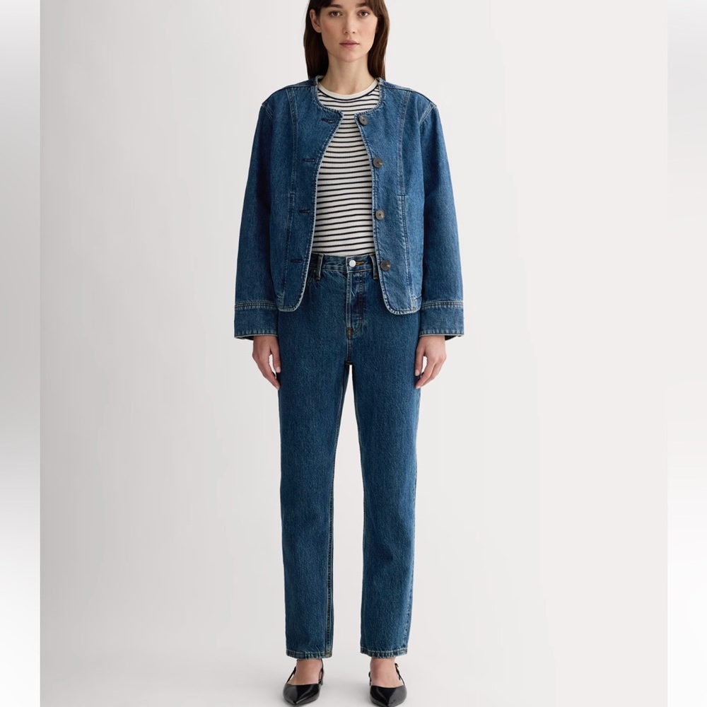 Everlane The Curvy 90's Cheeky Straight Leg Blue Jeans High Rise Size 27 X 28 - Picture 14 of 14